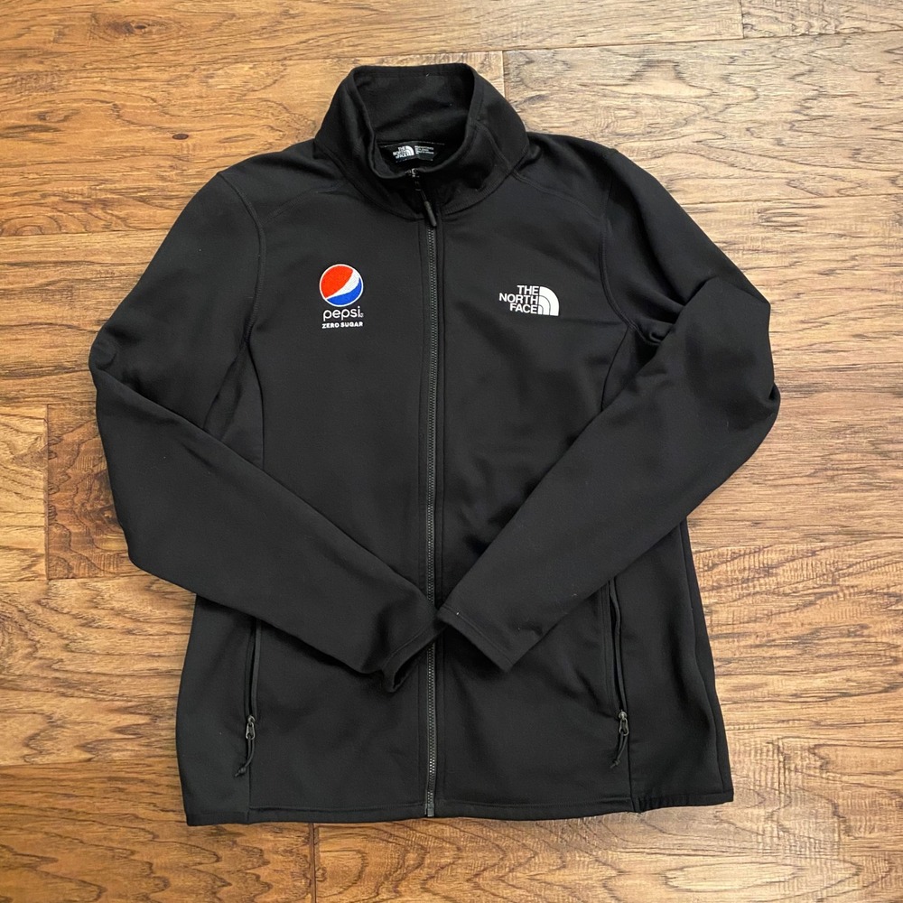 The North Face Pepsi Zero Sugar Full Zip Softshell Jacket Womens Medium Black